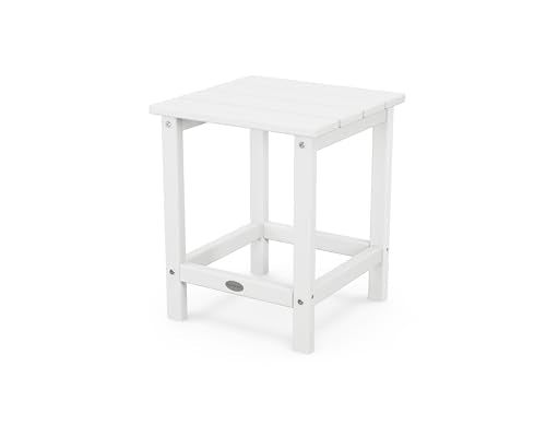 Polywood Long Island 18-Inch Outdoor Side Table - White