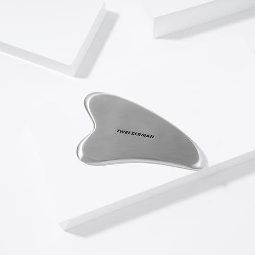 Tweezerman Stainless Steel Gua Sha Facial Massager for Lifting & Depuffing