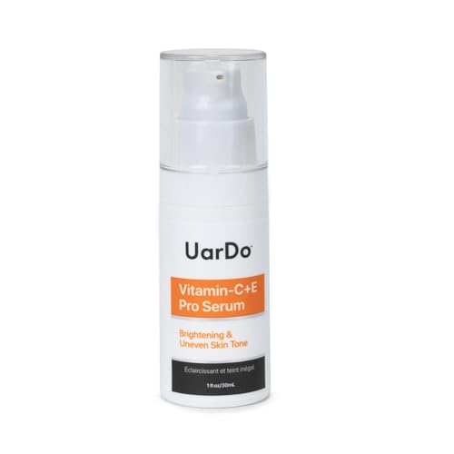 Uardo Vitamin-C+E Pro Serum 1 Fl Oz/ 30 ml - usn101 | Anti-Aging | Helps w/Wrinkles, Dark Spots & Fine Lines | Improve Skin Texture & Evens Out Tone | For Women and Men