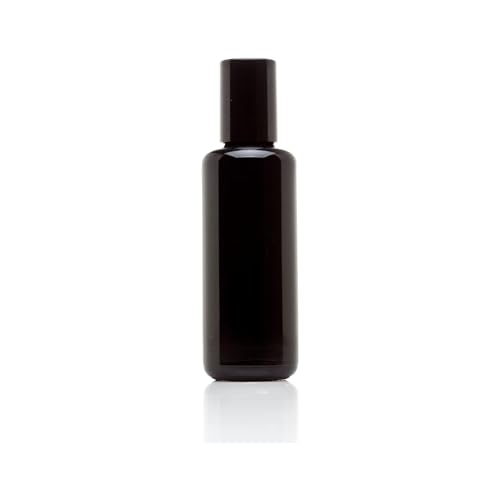 50ml Ultraviolet Glass Essential Oil Roller Bottle with Black Cap - Airtight & Reusable