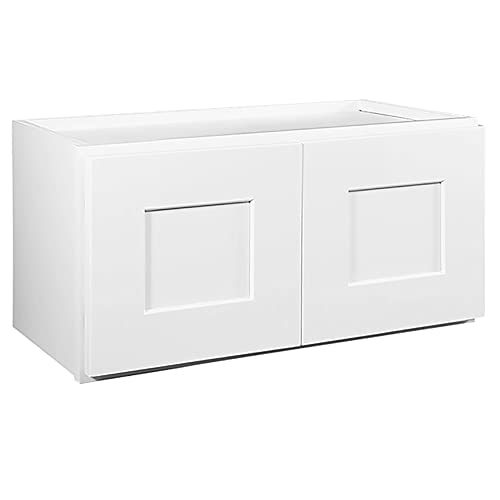 18-Inch White Kitchen Wall Cabinet with Soft-Close Doors - Shaker Style
