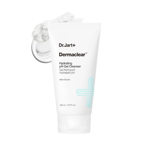 Dr.Jart+ Dermaclear Hydrating pH Gel Cleanser with Beta-Glucan - Korean Face Wash, 5.07 fl oz