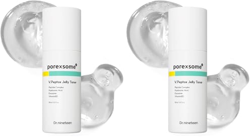 PoreXsome V.Peptox Jelly Toner with 13 Peptides & Hyaluronic Acid - Pack of 2, 5.07 fl oz