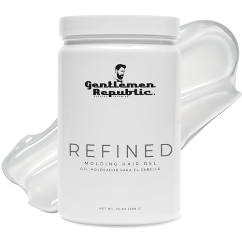 Gentlemen Republic 32oz Refined Hair Gel Men - Classic Cap, 24 Hour High Hold & Shine