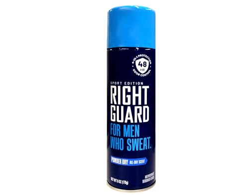 Right Guard Aerosol Sport Powder Dry Antiperspirant 6 oz Pack of 5