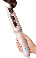 Automatic Curling Iron 1.25" Rotating Wand Pink 4 Temp Ionic Ceramic Safety