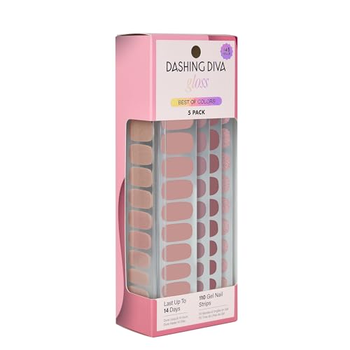 Nude Gel Nail Strips Kit - Long Lasting, Chip Resistant, UV Free - 110 Wraps & Tools - Best of Nudes