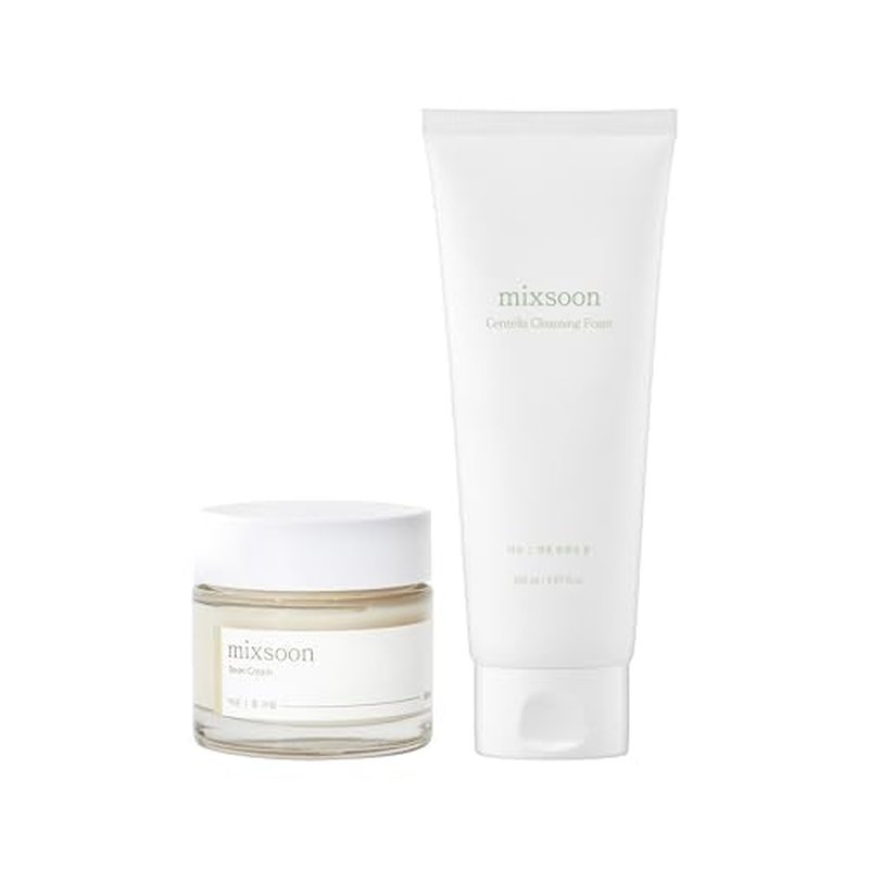 mixsoon Bean Cream 1.69 fl.oz / 50ml Centella Cleansing Foam 5.07 fl oz/ 150ml