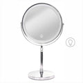Makeup Mirror with Lights £¬8 Inch 1X/10X Rechargeable Double Sided Magnifying, 360¡Æ Rotation LED HD Mirror with 3 Colors£¬Brightness Adjustable, Gifts for Wowen & Men