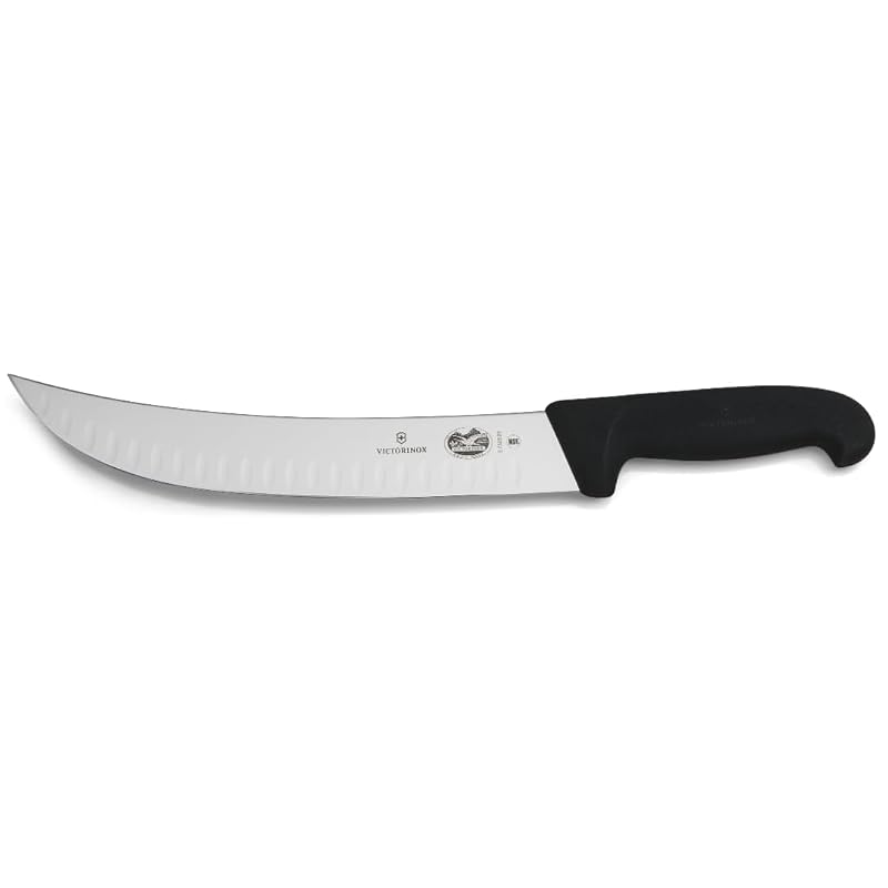 Victorinox 10-Inch Curved Cimeter Knife with Granton Edge - Variation: 10-Inch Granton