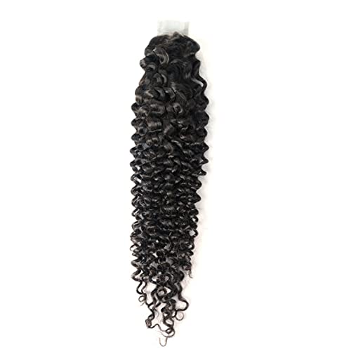 14 Inch Curly Brazilian Virgin Human Hair Lace Closure Pre-Plucked Baby Hair 2x6