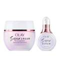Olay Super Cream with Sunscreen SPF 30 (1.7 oz) + Super Serum Trial Size (0.4 oz) - Utimate Lightweight Face Moisturizer - Vitamin C & E, Hyaluronic Acid, Niacinamide - Hydrate, Smooth, Brighten