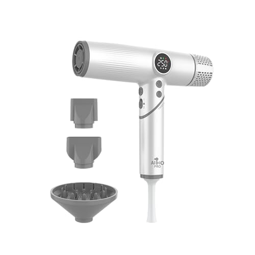 Ionic Hair Dryer 1800W Fast Drying Travel Blow Dryer with Foldable Design and Magnetic Nozzles