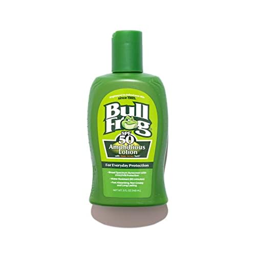 Bullfrog Sunscreen Amphibious Lotion SPF 50 | Oxybenzone & Octinoxate Free | Broad Spectrum Moisturizing UVA/UVB, 5oz¡¦