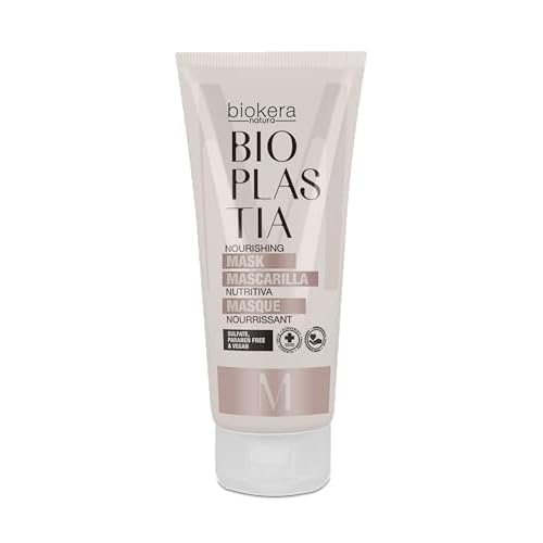 SALERM - Nourishing Hair Mask - Biokera Bioplastia - 200 ml - Vegan Keratin and Mankett Seed Oil - Restores and Protects - Stronger and More Elastic Hair - Anti-Frizz Hair