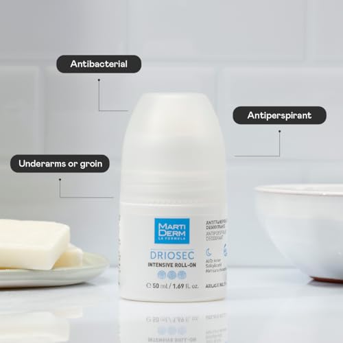 Martiderm Driosec Roll-On 50ml Antiperspirant Deodorant for Underarms & Groin
