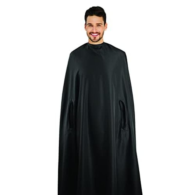 Cricket Hand Talker Salon Capes, All Purpose and Haircutting Capes, With Hand Openings for Client Mobility, Black