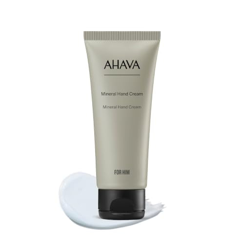AHAVA Men's Mineral Hand Cream - Nourishing, Fast-Absorbing, 3.4 Fl Oz