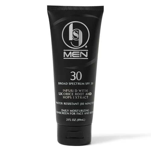 Black Girl Sunscreen Men's SPF 30 Sunscreen for Face & Body - Moisturizing Skin Protection for Men, Clear Sunscreen Lotion, Travel Size, No White Cast for Melanin Rich Skin, Infused with Hops- 3 fl oz
