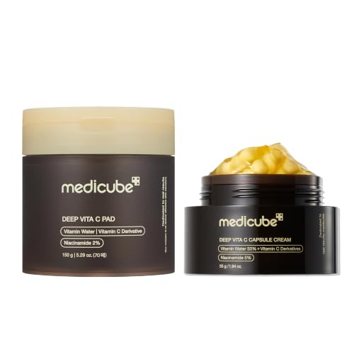 Medicube Glow Boosting Duo with Vitamin C Toner Pads & Capsule Cream
