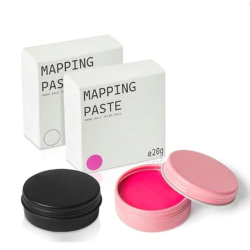Mapping Paste, 20g/0.7oz Mapping Brow Paste for Eyebrow and Lips Measuring, Brow Contour Paste for PMU Microblading Supplies and Eyebrows Design Marking (Pink)