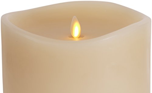 Luminara Flameless LED Pillar Candle 6.25x15 Inch Ivory Moving Flame Timer Safe