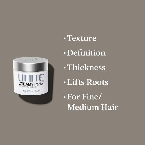 UNITE Hair ? CREAMY Paste ? Versatile Styling Paste for Texture, Definition & Buildable Hold ? Adds Thickness & Piecey Separation ? 2 Oz