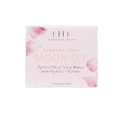 FarmHouse Fresh Evening Rose Moon Dip ? Retinol Night Cream with Peptides & Vitamin C ? 1.7 Fl Oz