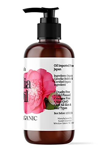 Organic Camellia Seed Oil - Japanese Beauty Oil for Hair & Skin, 8oz