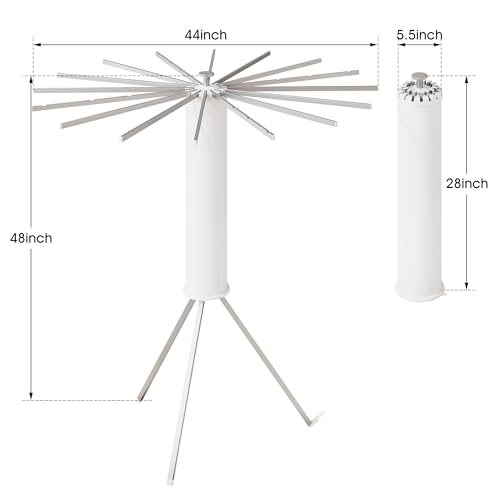 BOQORAD Foldable Tripod Clothes Drying Rack with 16 Aluminum Poles, Indoor & Outdoor Laundry Stand