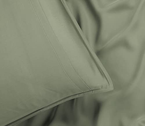 Eucalyptus Bed Sheets King Size Set - Sage, 4 Pieces, Deep Pockets, Soft & Breathable