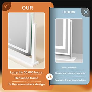 Gvnkvn Arched Makeup Vanity Mirror with Lights 17.2" Large LED Lighted Mirror, Hollywood Make Up Mirror with Lighting, Smart Touch,Detachable 5X Magnification 360° Rotation, (Gold,Gift Box)