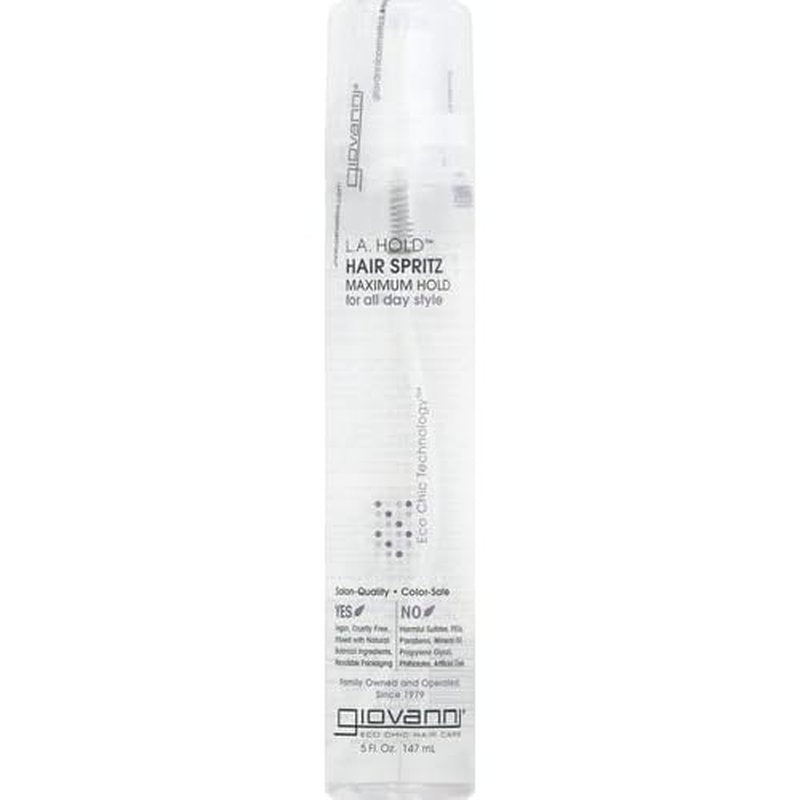 GIOVANNI L.A. Hold Hair Spritz - Maximum Hold Styling Spray, Lightweight, Lauryl & Laureth Sulfate Free - 5 oz