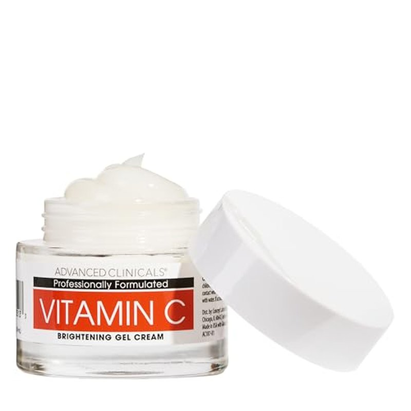 Advanced Clinicals Vitamin C Hydrating Face Gel Cream + Vitamin C Hydrating Facial Cleanser Bundle