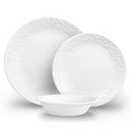 12-Piece Bella Faenza Dinnerware Set - Lightweight Durable Glass, Eco-Friendly