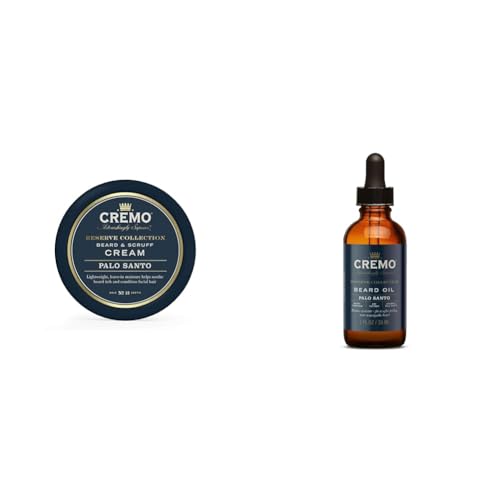 Cremo Beard & Scruff Cream Palo Santo Reserve 4 oz and Beard Oil Palo Santo Reserve 1 fl oz Bundle