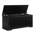 Extra Large Storage Chest with Safety Hinges, Black, 43.3 x 15.7 x 19.1 Inches