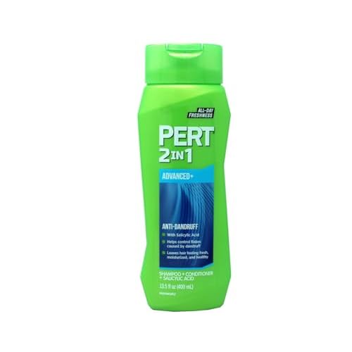 Pert Anti-Dandruff 2 in 1 Shampoo and Conditioner - Advanced Shampoo Conditioner with 2 Percent Salicylic Acid - Dandruff Shampoo with Zinc - 13.5 oz