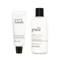 Bundle of philosophy pure grace body emulsion 8 fl oz + philosophy in good hands unscented hand cream 1 fl oz