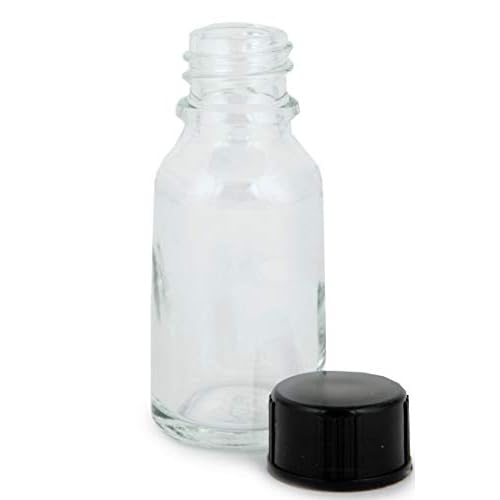 Vivaplex, 24, Clear, 15 ml Glass Bottles, with Lids (Pack of 2)