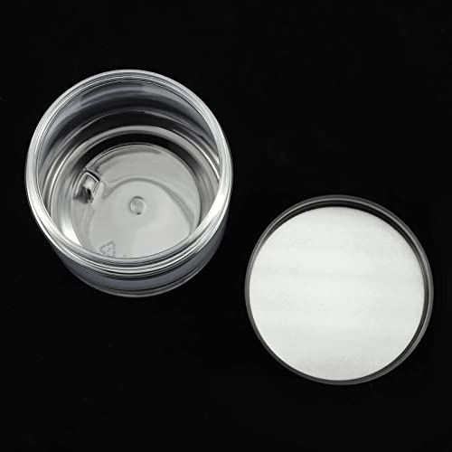 JEUIHAU 46 Pack 8 OZ Plastic Jars with Lids, Clear Empty Slime Storage Containers with Screw On Lids, Plastic Cosmetic Containers for Slime Making, Food, Beauty Products, BPA Free