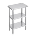 14 x 24 x 34 Inch Stainless Steel Food Prep Table - Heavy Duty Commercial Workstation