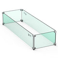 Skyflame 36" x 11.5" Clear Tempered Glass Fire Pit Wind Guard - Variation of THIS listing