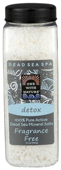 Unscented Dead Sea Bath Salts 32oz - Fragrance-Free Skin Detox