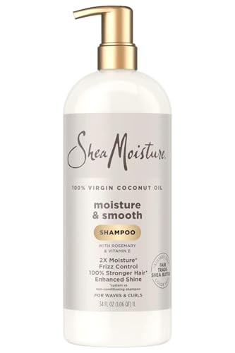 Coconut Oil Shampoo for Moisture & Frizz Control - 34oz