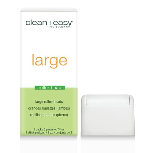 Clean + Easy Large Wax Roller Heads ? Roll On Wax Refill Applicators, Compatible with Wax Cartridges for Legs & Body Hair Removal, 3 Pack