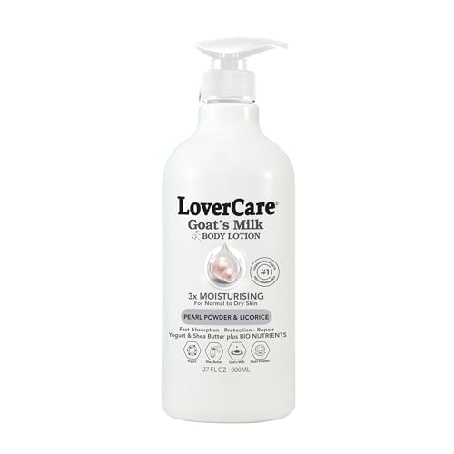 Goat Milk Body Lotion for Dry Skin with Pearl Powder - 27 fl oz (800ml) - Single Pack