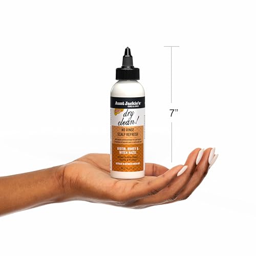 Aunt Jackie's Braid + Twist Collection Dry Clean! No Rinse Scalp Refresh ? Detox and Moisturize Scalp with Witch Hazel, Scalposine, Biotin, and Honey ? 6 fl oz