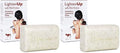 OMIC Lighten-Up Lactic Acid Exfoliating Soap 7 oz Pack of 2 Brightening Body Bar for Knees & Armpits