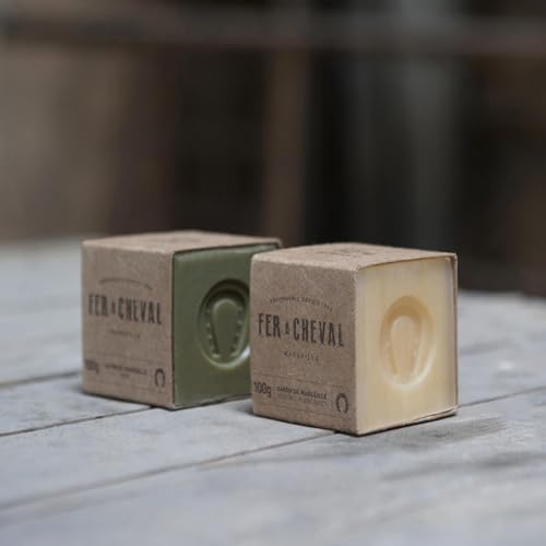 Fer à Cheval Pure Olive Marseille Soap Bar Pack of 4 - Natural, Hypoallergenic, 100g